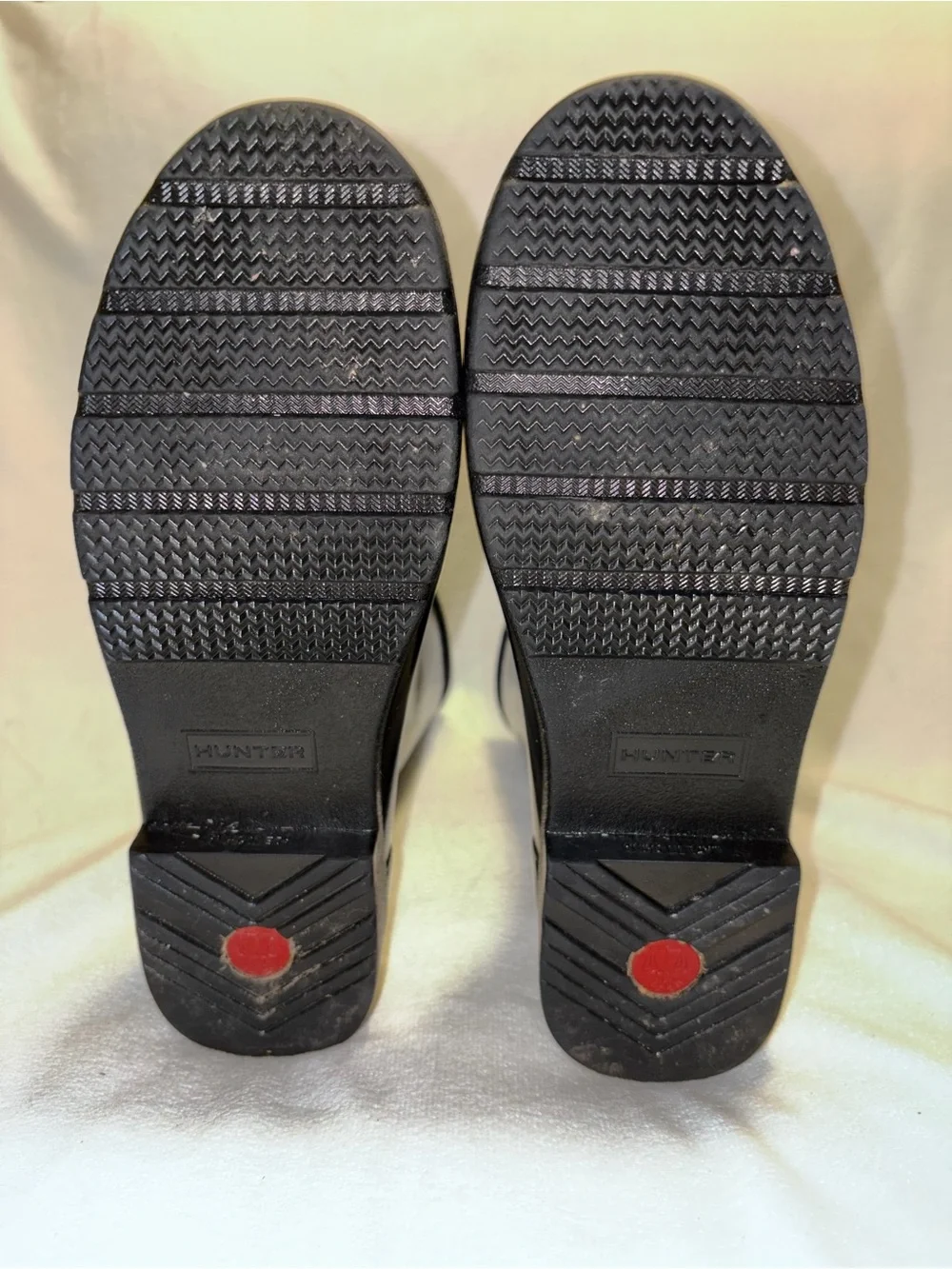 Hunter shiny Black Rain Boots women size 7